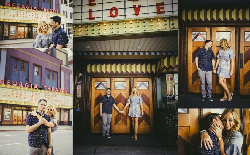 Athens downtown engagement session